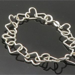 925 Sterling Silver - Shiny
Open Love Heart Link Chain
Bracelet